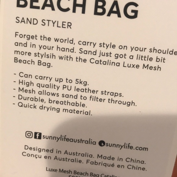 Sunnylife Bags Summer 8 Sunnylife Mesh Beach Bag Poshmark